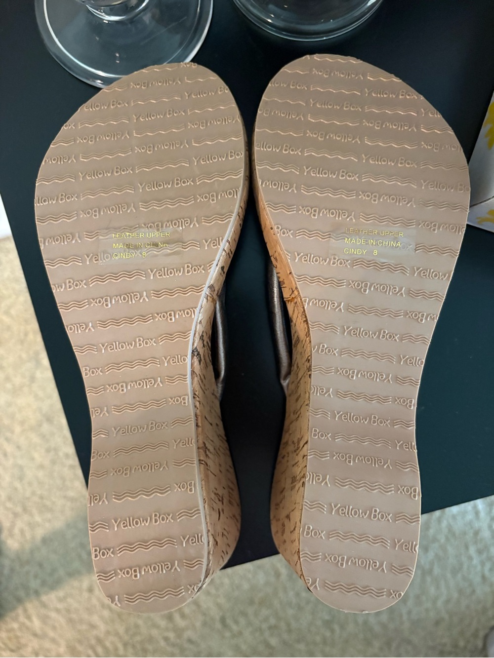 Women’s Yellow Box Cindy Wedge Sandals in Pewter - 8 - Picture 6 of 8